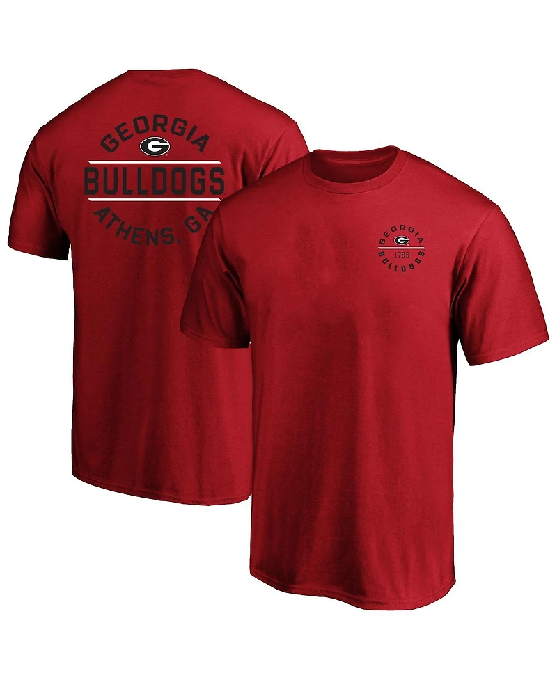 Fanatics Men's Red Georgia Bulldogs Big Tall Fast Break 2 Hit T-Shirt
