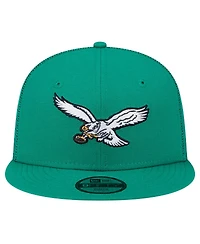 New Era Big Boys and Girls Kelly Green Philadelphia Eagles Main Trucker Snapback Hat