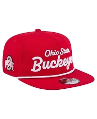 New Era Men's Scarlet Ohio State Buckeyes Adventure Team Text Golfer Snapback Hat