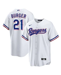 Nike Men's Jake Burger White Texas Rangers Home Replica Jersey