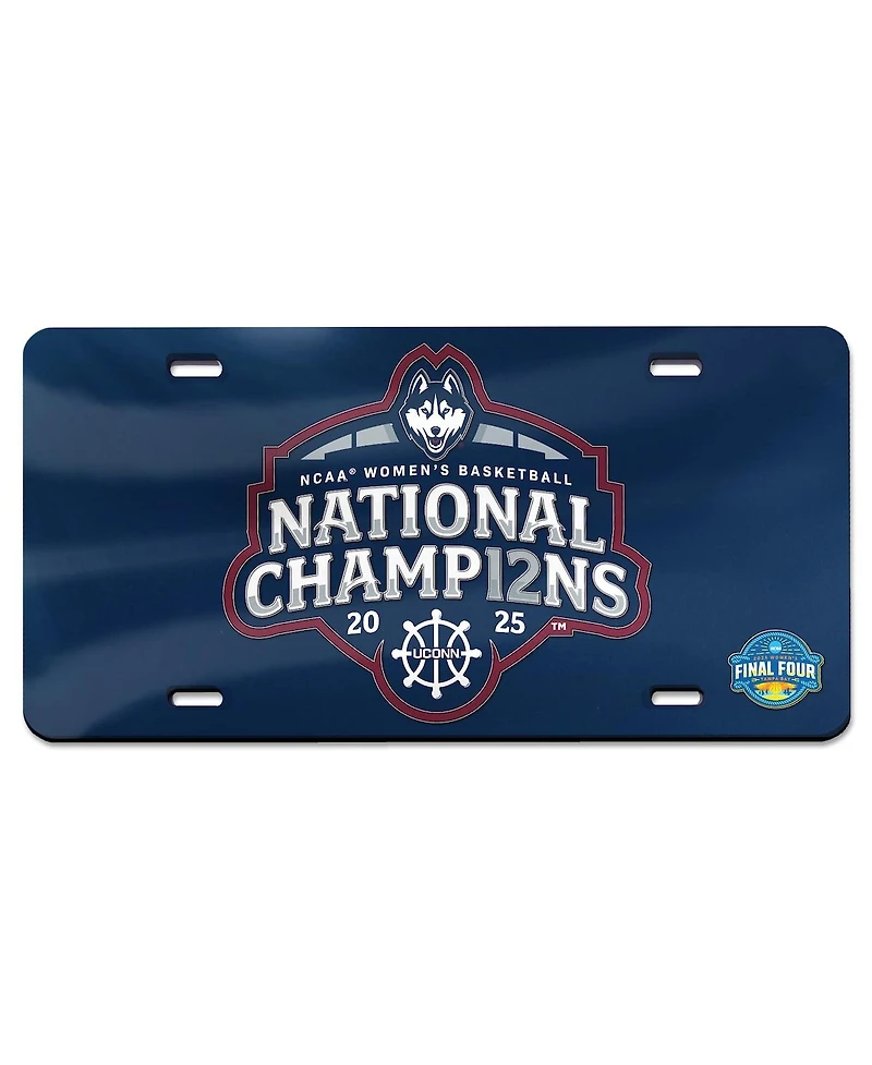 Wincraft UConn Huskies 2025 Ncaa Women's Basketball National Champions Laser-Cut Metal License Plate Frame