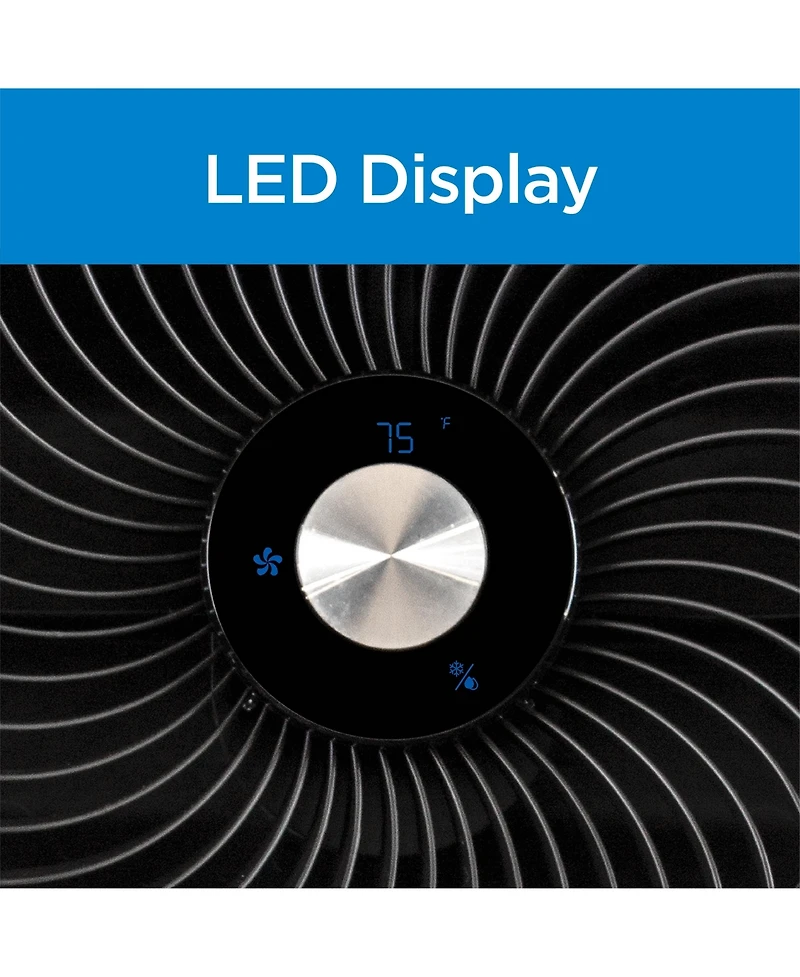 Black + Decker BEAC75 Evaporative Air Cooler - Portable Cooling Fan with Led Display, Remote Control, 2-Gallon Water Tank