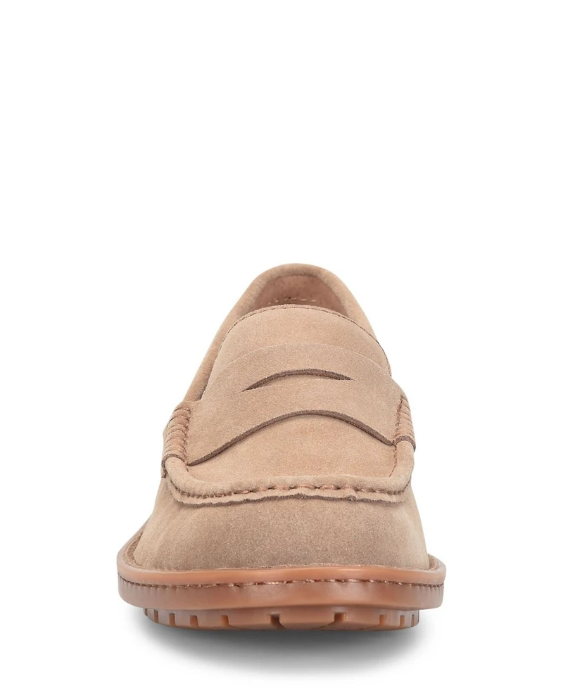 Born Men's Langley Suede Leather Slip On Penny Loafers