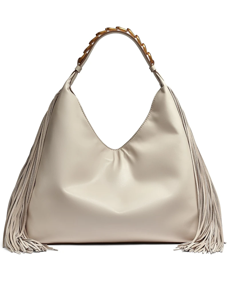 Donna Karan New York Bellmore Small Fringe Shoulder with Bezel Strap