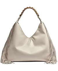 Donna Karan New York Bellmore Small Fringe Shoulder with Bezel Strap