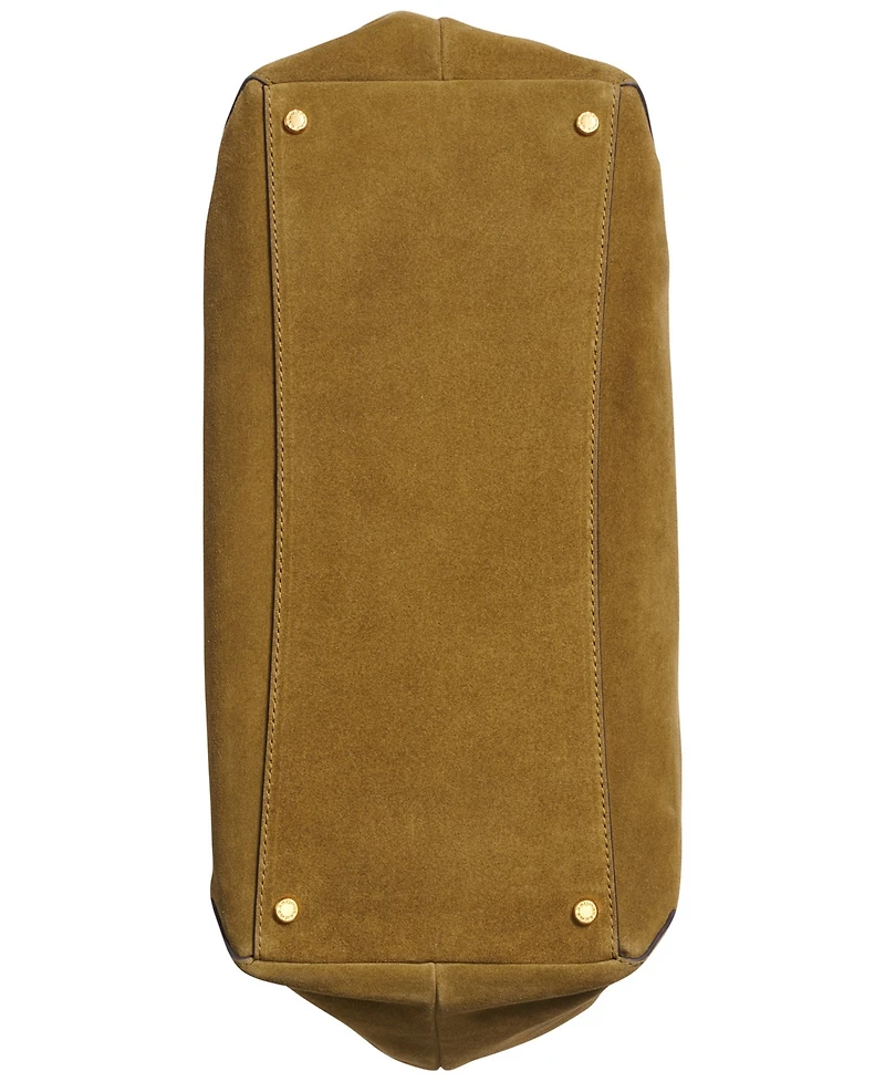 Donna Karan New York Glenwood Suede Shoulder with Beaded Tassel Detail