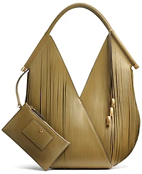 Donna Karan New York Baldwin Large Laser-cut Shoulder with Leather Wrapped Rounded Handle