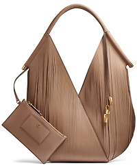 Donna Karan New York Baldwin Large Laser-cut Shoulder with Leather Wrapped Rounded Handle