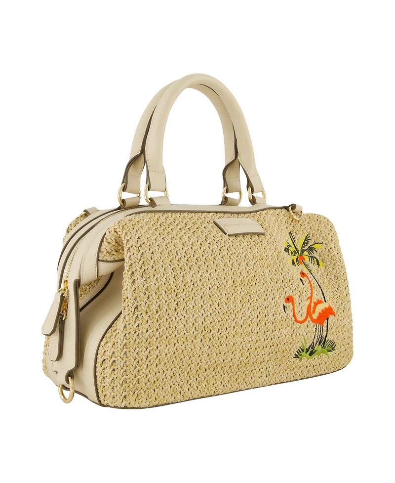 Tommy Bahama Flamingo Embroidery Satchel