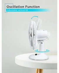 Black+Decker Desk Fan for Home and Office, 12” Fan with 3 Speed Settings, Oscillating Portable Fan for Office Desk, Table Top and Kitchen Table