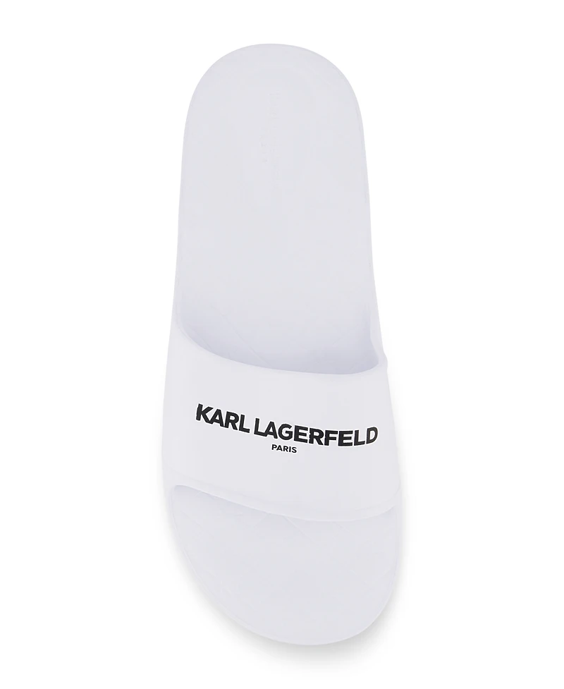 Karl Lagerfeld Paris Men's Logo Print Slides