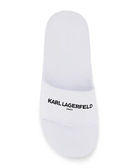 Karl Lagerfeld Paris Men's Logo Print Slides