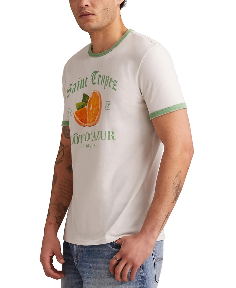 Lucky Brand Men's Saint Tropez Short Sleeve Crewneck Graphic T-Shirt