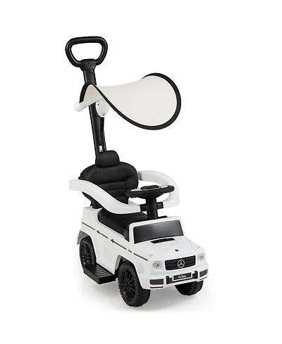 3-In-1 Kids Ride on Mercedes Benz G350 Push Car with Canopy