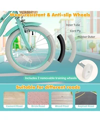 16-Inch Kids Bike with Adjustable Handlebar for Girls Boys Age 4-7