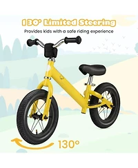 12 Inch Toddler Balance Bike with Height Adjustable Handlebar and Seat