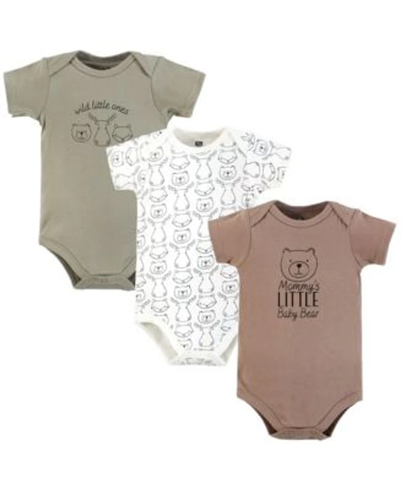 Hudson Baby Baby Boys Little Soft Cotton All In One Outfits Ai Set Of 3