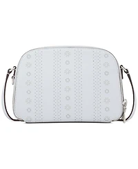 Kate Spade New York Serena Pointelle Double-Zip Dome Leather Crossbody