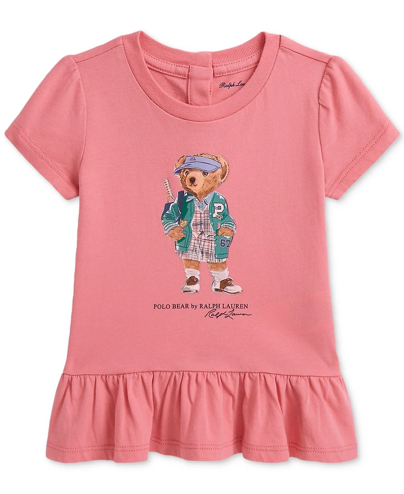 Polo Ralph Lauren Baby Girls Cotton Peplum Tee