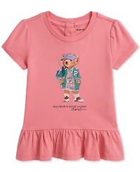 Polo Ralph Lauren Baby Girls Cotton Peplum Tee
