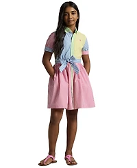 Polo Ralph Lauren Big Girls Striped Cotton Fun Shirtdress