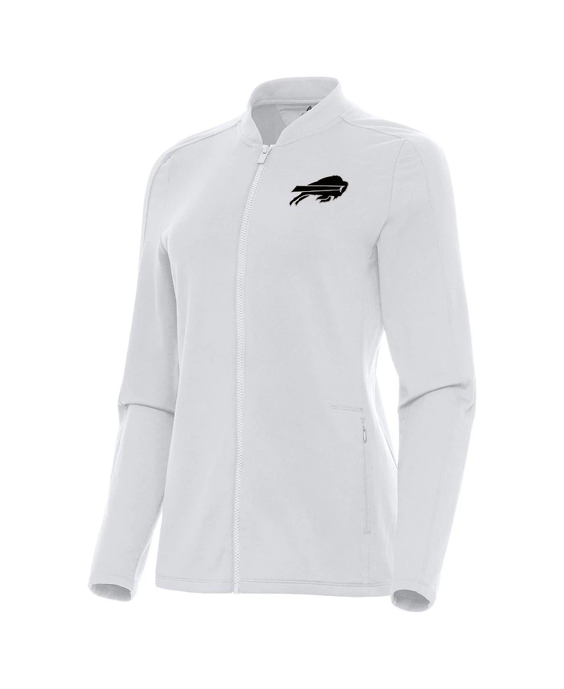 Antigua Women's White Buffalo Bills Continual Full-Zip Jacket