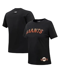 Pro Standard Women's Black San Francisco Giants Rhinestone Slim Fit T-Shirt