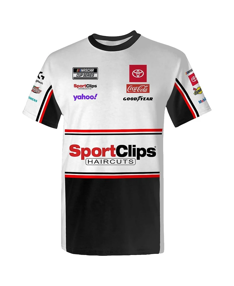 Joe Gibbs Racing Team Collection Men's White Denny Hamlin Sport Clips Uniform T-Shirt