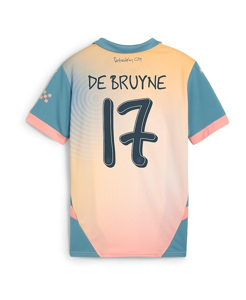 Puma Youth Kevin De Bruyne Blue Manchester City 2024/25 Fourth Replica Player Jersey