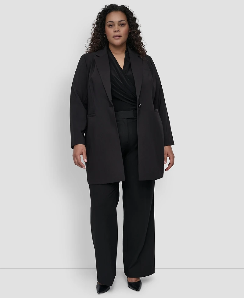 Dkny Plus One-Button Blazer