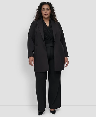 Dkny Plus One-Button Blazer