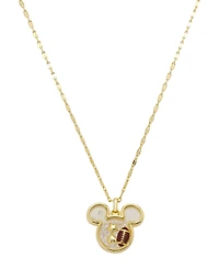 Disney Cubic Zirconia Mickey Mouse Football Shaker Pendant Necklace