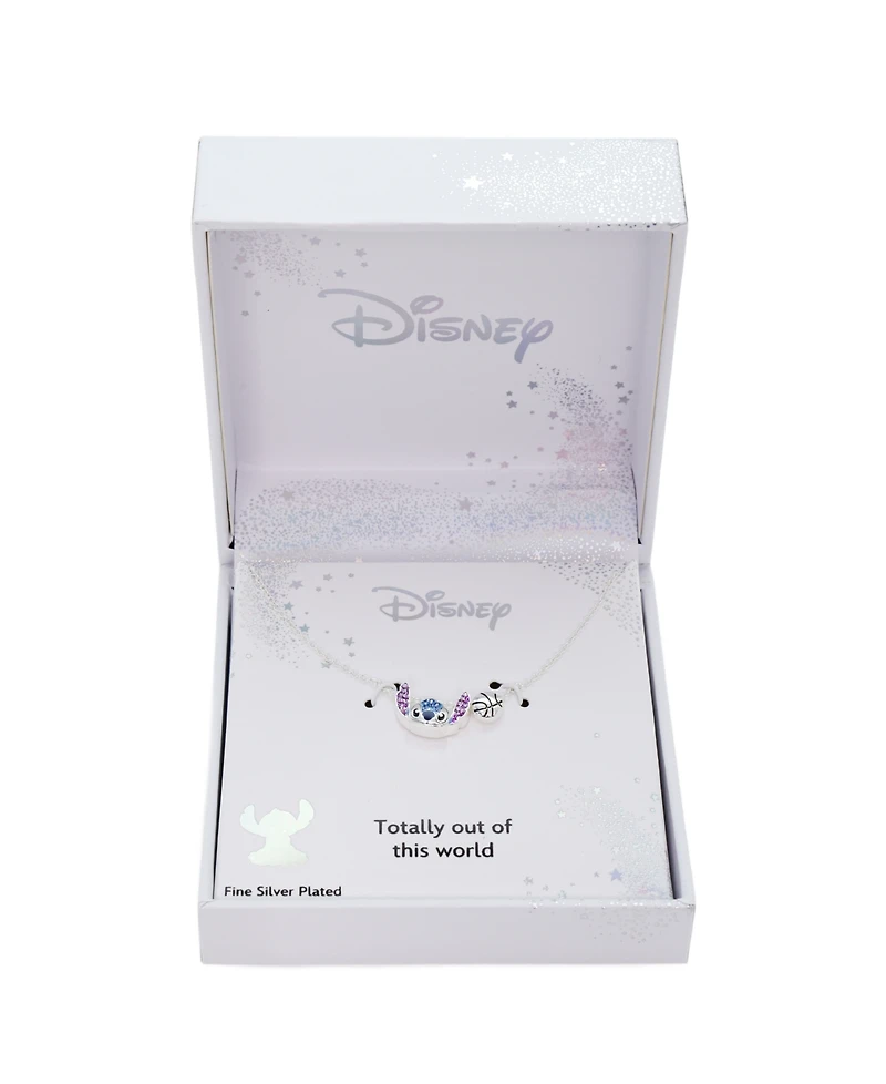 Disney Cubic Zirconia Stitch Basketball Charm Necklace