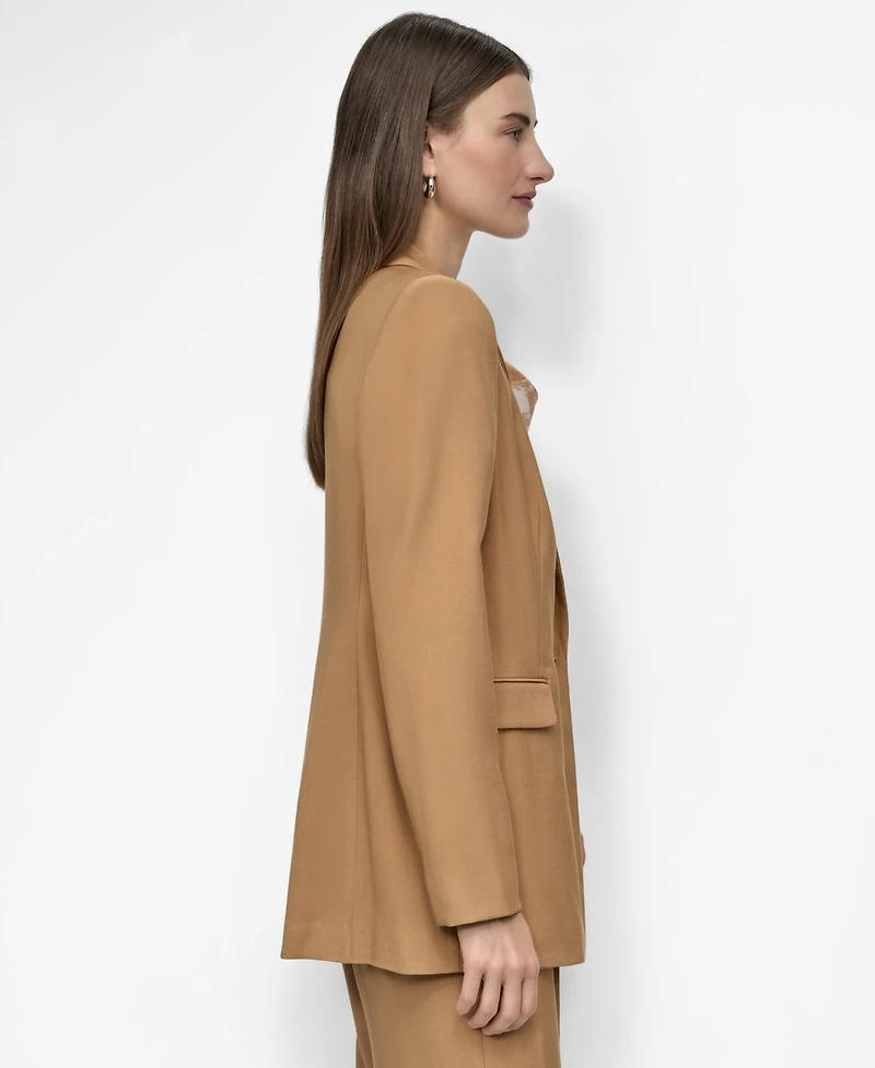Dkny Women's Notched Collar One-Button Blazer
