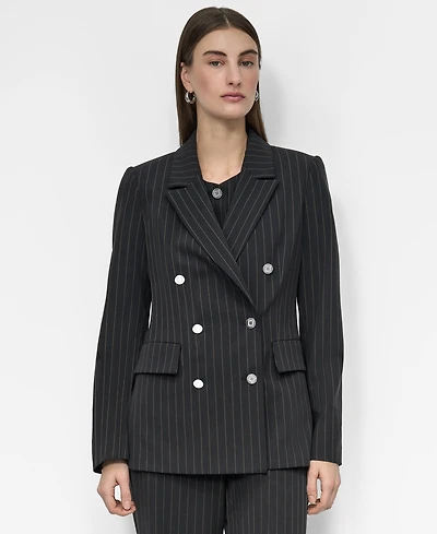 Dkny Women's Pinstripe Double Breasted Blazer