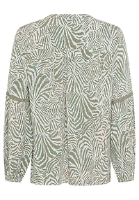 Olsen Women's Neo Animal Print Tunic Blouse