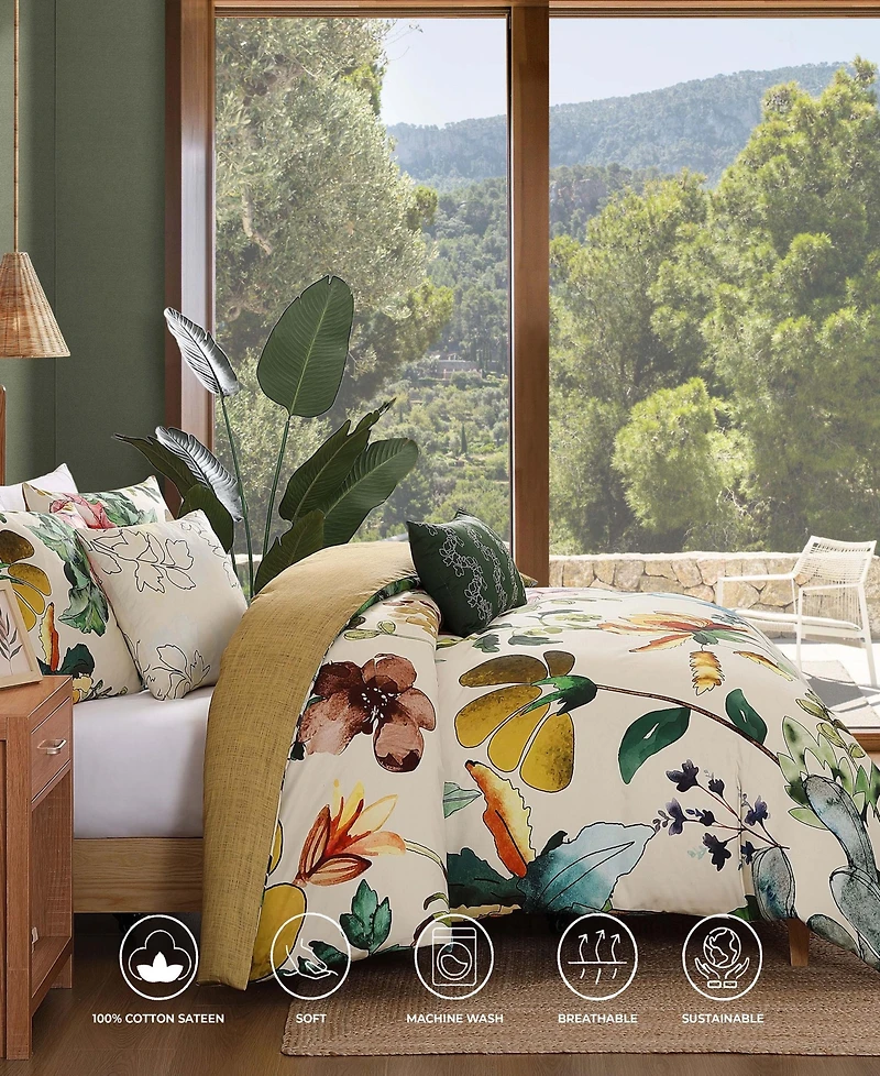 Bebejan Radiance Bedding 100% Cotton Sateen 5 Piece King Size Reversible Comforter Set