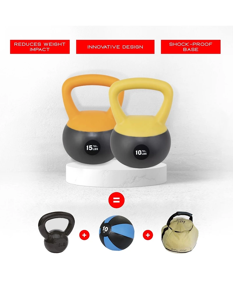 NonZero Gravity Iron Sand Soft Kettlebell - 10 lbs & 15 lbs Set