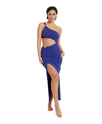 Lscn by Lascana Women's One Shoulder Cut Out Maxi Dress