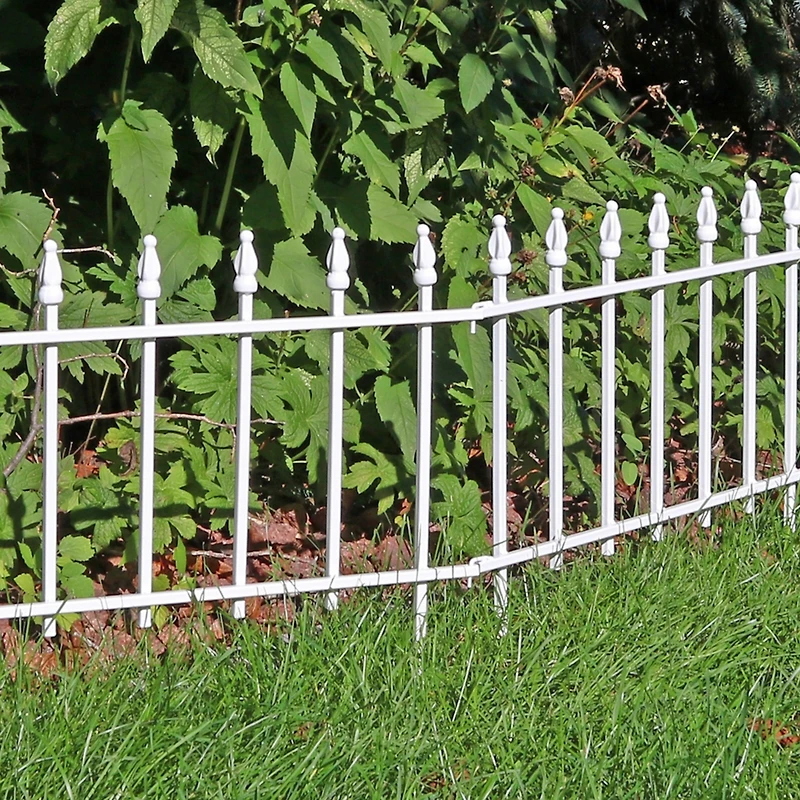 Outdoor Lawn and Garden Metal Roman Style Decorative Border Fence Panel Set