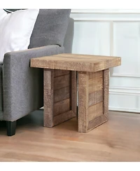 Solid Hardwood Square End Table for Living Room or Bedroom