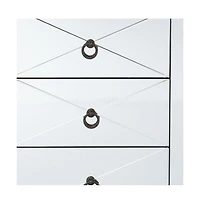 End Table with Three Drawers for Living Room or Bedroom Storage