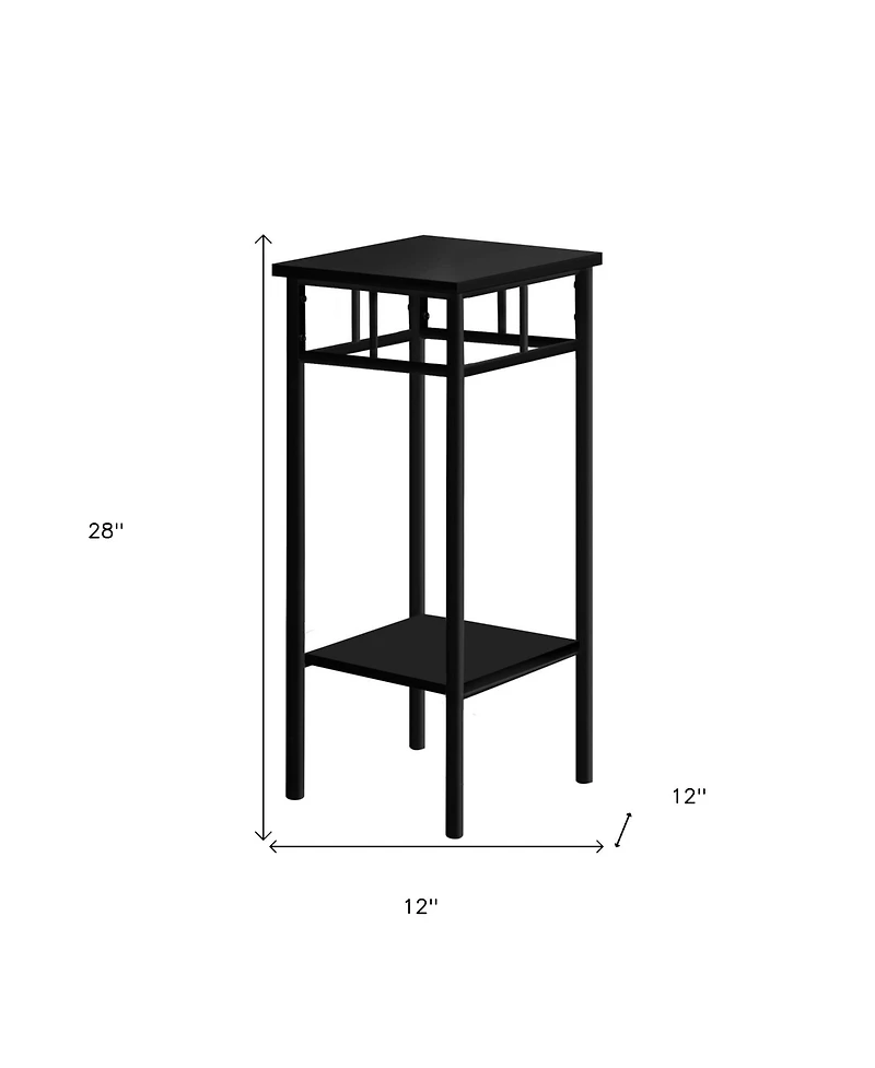 Rustic Square End Table with Shelf – Versatile Storage Piece