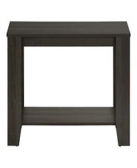 Classic Wood End Table with Shelf for Storage