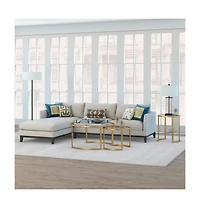 Tempered Glass Round End Table with Durable Steel Frame – Chic and Functional