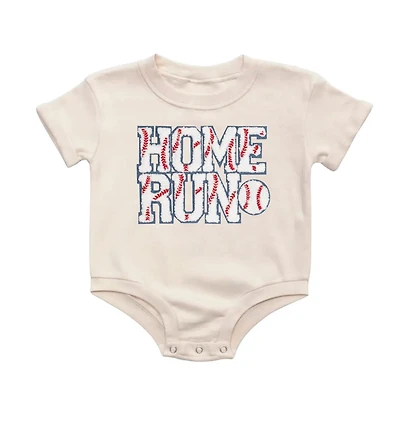 Sweet Wink Baby Boys Home Run Patch Short Sleeve Romper