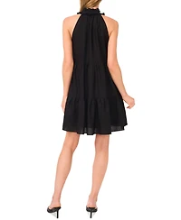 CeCe Women's Ruffle-Neck Sleeveless Tiered Sun Dress