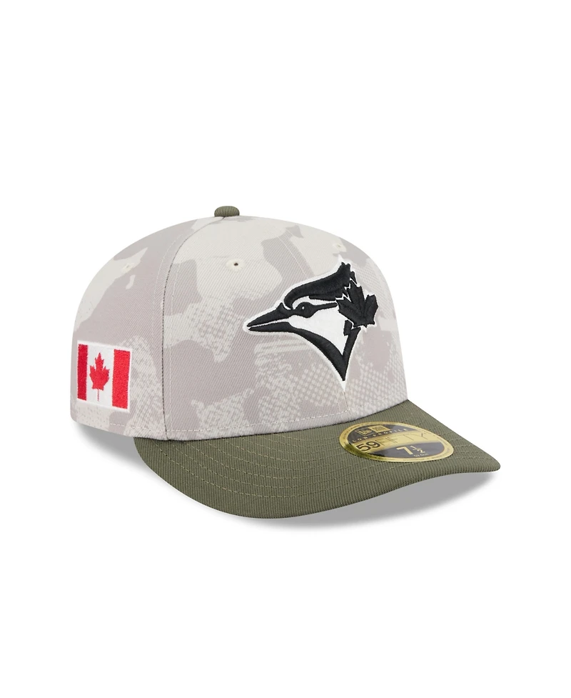 New Era Men's Light Beige/Olive Toronto Blue Jays 2025 Armed Forces Day Low Profile 59FIFTY Fitted Hat