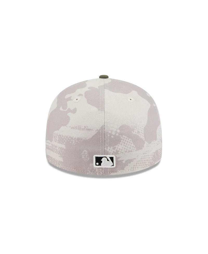 New Era Men's Light Beige/Olive Texas Rangers 2025 Armed Forces Day Low Profile 59FIFTY Fitted Hat