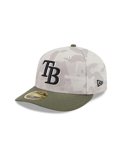 New Era Men's Light Beige/Olive Tampa Bay Rays 2025 Armed Forces Day Low Profile 59FIFTY Fitted Hat